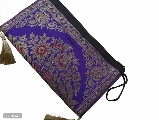 Stylish Fabric Self Pattern Clutches For Women-thumb0