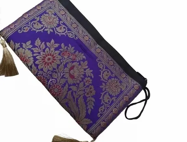 Stylish Fabric Self Pattern Clutches For Women