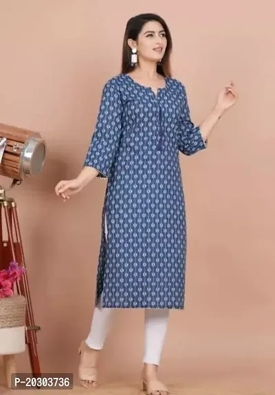 Fancy Rayon Straight Kurti For Women-thumb0