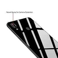 Mobcure Shockproof Mirror Glass Back Mobile Phone Case Covers for Realme 3 - Black-thumb2