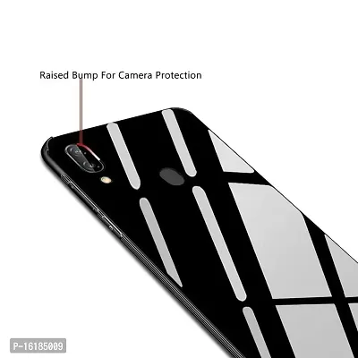 Mobcure Shockproof Mirror Glass Back Mobile Phone Case Covers for Realme 3 - Black-thumb3