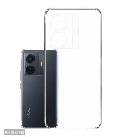 Mobcure Transparent Soft Silicone TPU Flexible Back Cover Compatible for Vivo T1 Pro 5G - Clear-thumb0