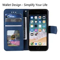 Mobcure Splicing PU Leather Case for Oppo F21 Pro 4G |Retro Full Protection Premium Flip Cover Wallet Case with Magnetic Closure Kickstand Card Slots (Blue with Gray)-thumb2