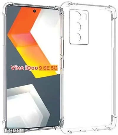 Mobcure Transparent Soft Silicone TPU Flexible Back Cover Compatible for IQOO 9 SE 5G - Clear-thumb0