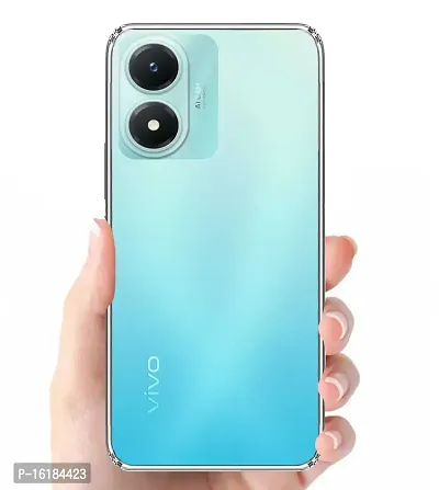 Mobcure Transparent Soft Silicone TPU Flexible Back Cover Compatible for Vivo Y02s - Clear-thumb4