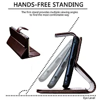 Mobcure Genuine Leather Finish Flip Cover Back Case for Motorola Moto G40 Fusion|Inbuilt Stand  Inside Pockets| Wallet Style | Magnet Closure - Coffee-thumb3
