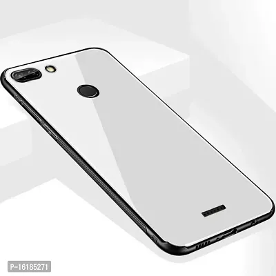 Mobcure Case Anti-Scratch Tempered Glass Back Cover TPU Frame Hybrid Shell Slim Case Anti-Drop for Xiaomi Redmi 6A - White-thumb2