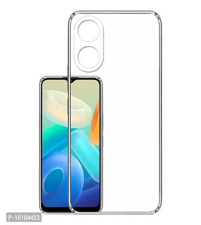 Mobcure Transparent Soft Silicone TPU Flexible Back Cover Compatible for Vivo Y02s - Clear-thumb0