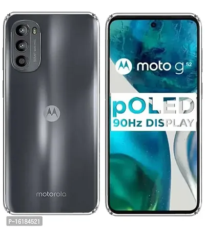 Mobcure Transparent Soft Silicone TPU Flexible Back Cover Compatible for Motorola Moto G82 - Clear-thumb2