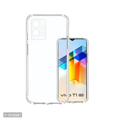 Mobcure Transparent Soft Silicone TPU Flexible Back Cover Compatible for Vivo Y75 5G - Clear-thumb0