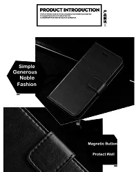 Mobcure Genuine Leather Finish Flip Cover Back Case for Oppo A58 5G|Inbuilt Stand  Inside Pockets| Wallet Style | Magnet Closure - Black-thumb3