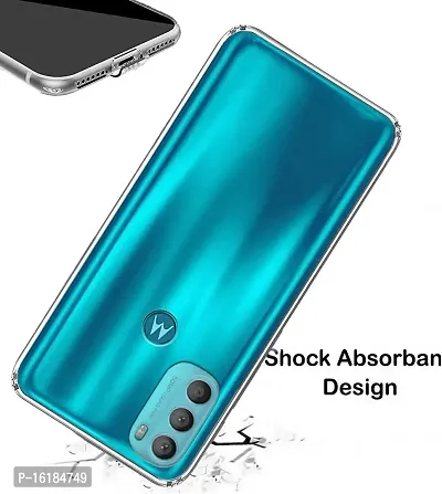 Mobcure Transparent Soft Silicone TPU Flexible Back Cover Compatible for Motorola Moto G40 Fusion - Clear-thumb4