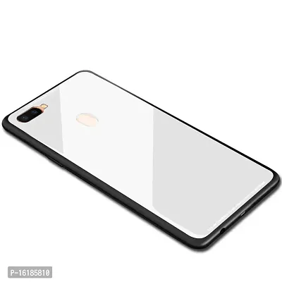 Mobcure Case Anti-Scratch Tempered Glass Back Cover TPU Frame Hybrid Shell Slim Case Anti-Drop for Realme 2 - White