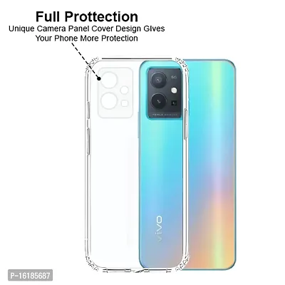 Mobcure Transparent Soft Silicone TPU Flexible Back Cover Compatible for Vivo Y75 5G - Clear-thumb4