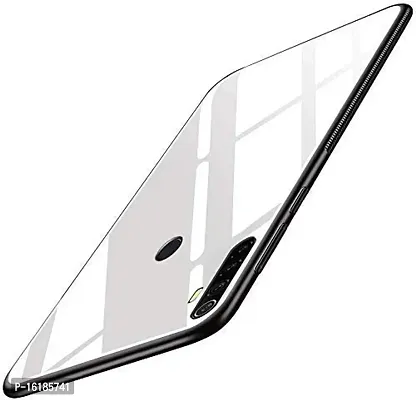 Mobcure Toughened Glass Back for Realme 5 I Plain Case Cover - White