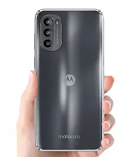 Mobcure Transparent Soft Silicone TPU Flexible Back Cover Compatible for Motorola Moto G62 5G - Clear-thumb1