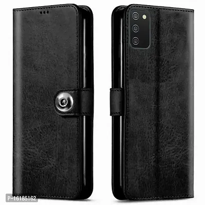 Mobcure Genuine Leather Finish Flip Back Cover Case | Inbuilt Pockets  Stand | Wallet Style | Designer Tich Button Magnet Case for Samsung Galaxy S20FE - Z Black