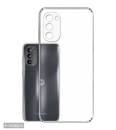 Mobcure Transparent Soft Silicone TPU Flexible Back Cover Compatible for Motorola Moto G62 5G - Clear-thumb0