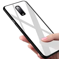 Mobcure Case Anti-Scratch Tempered Glass Back Cover TPU Frame Hybrid Shell Slim Case Anti-Drop for Nokia 7.1 Plus - White-thumb2