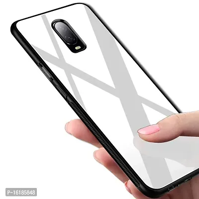 Mobcure Case Anti-Scratch Tempered Glass Back Cover TPU Frame Hybrid Shell Slim Case Anti-Drop for Nokia 7.1 Plus - White-thumb3