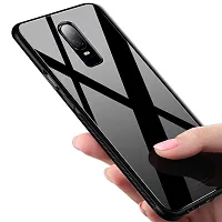 Mobcure Shockproof Mirror Glass Back Mobile Phone Case Covers for Oneplus 6 - Black-thumb3