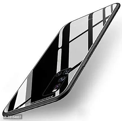 Mobcure Toughened Glass Back for Vivo V19 I Plain Case Cover - Black