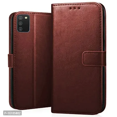 Mobcure Genuine Leather Finish Flip Cover Back Case for Samsung Galaxy S20FE|Inbuilt Stand  Inside Pockets| Wallet Style | Magnet Closure - Brown-thumb0