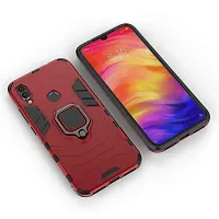 Mobcure Shockproof Rugged Slim Hybrid Magnetic Bracket 360 Ring Holder for Xiaomi Redm Note 7 Pro-Red-thumb3