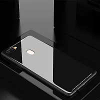 Mobcure Case Anti-Scratch Tempered Glass Back Cover TPU Frame Hybrid Shell Slim Case Anti-Drop for Honor 7C - Black-thumb2