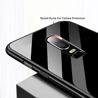 Mobcure Shockproof Mirror Glass Back Mobile Phone Case Covers for Oneplus 6 - Black-thumb2