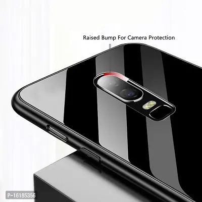 Mobcure Shockproof Mirror Glass Back Mobile Phone Case Covers for Oneplus 6 - Black-thumb3