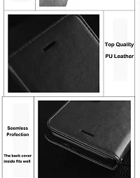 Mobcure Genuine Leather Finish Flip Cover Back Case for Vivo Y56 5G|Inbuilt Stand  Inside Pockets| Wallet Style | Magnet Closure - Black-thumb4