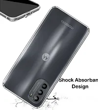 Mobcure Transparent Soft Silicone TPU Flexible Back Cover Compatible for Motorola Moto G62 5G - Clear-thumb2