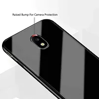 Mobcure Toughened Glass Back for Samsung Galaxy J7 Pro I Plain Case Cover - Black-thumb1