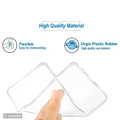 Mobcure Transparent Soft Silicone TPU Flexible Back Cover Compatible for IQOO Z6 Lite 5G - Clear-thumb5