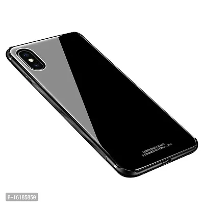 Mobcure Toughened Glass Back for - Redmi 9A I Plain Case Cover - Black-thumb0
