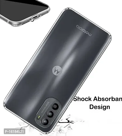 Mobcure Transparent Soft Silicone TPU Flexible Back Cover Compatible for Motorola Moto G82 - Clear-thumb4