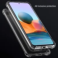 Mobcure Transparent Soft Silicone TPU Flexible Back Cover Compatible for Redmi Note 10 Pro - Clear-thumb2