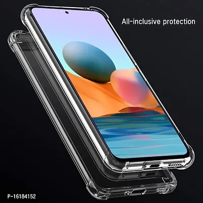 Mobcure Transparent Soft Silicone TPU Flexible Back Cover Compatible for Redmi Note 10 Pro - Clear-thumb3