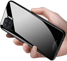 Mobcure Toughened Glass Back for Oppo F17 Pro I Plain Case Cover - Black-thumb1