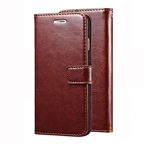 Mobcure Leather Finish Flip Cover Back Case