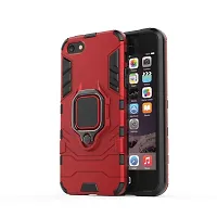 Mobcure D5 Kickstand Heavy Duty Shockproof Armour Rugged Back Case Cover for Apple iPhone 5 with Finger Ring Holder (Red)-thumb1