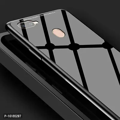 Mobcure Case Anti-Scratch Tempered Glass Back Cover TPU Frame Hybrid Shell Slim Case Anti-Drop for Honor 7C - Black-thumb4
