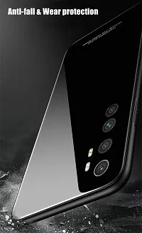 Mobcure Toughened Glass Back for Realme C3 I Plain Case Cover - Black-thumb1