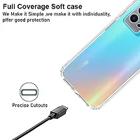 Mobcure Transparent Soft Silicone TPU Flexible Back Cover Compatible for Vivo Y75 5G - Clear-thumb2