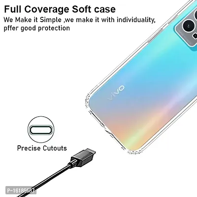 Mobcure Transparent Soft Silicone TPU Flexible Back Cover Compatible for Vivo Y75 5G - Clear-thumb3