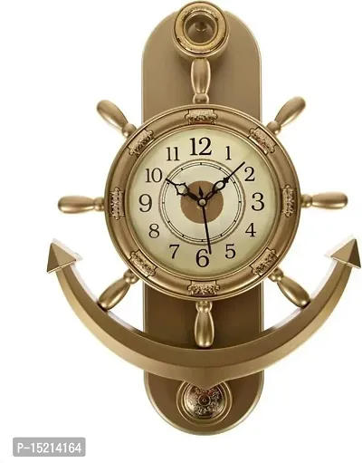 STYLISH GOLD ANCHOR WALL CLOCK  FOR HOME AND OFFICE-thumb0