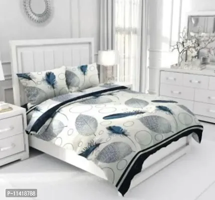 Bedsheet Double Bed 90 by 90 Inches with 2 pillow covers
