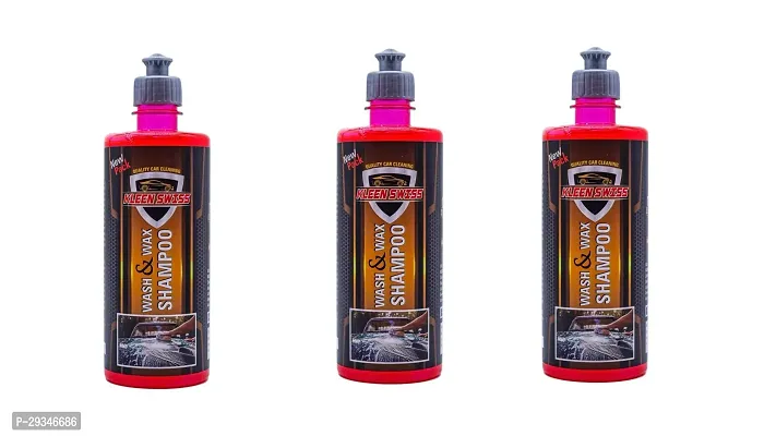 Kleen Swis Wash and Wax Shampoo for Car And Bike Pack Of 3