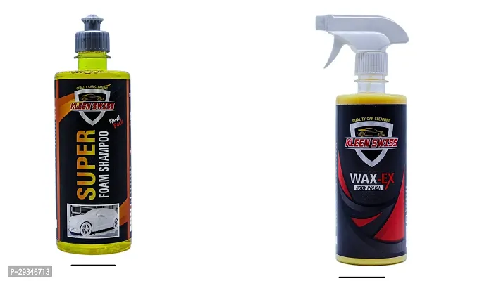 Kleen Swiss Super Foam Shampoo and Wax-Ex Body Polish Pack Of 2